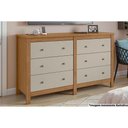 Ver imagem 1 de Cômoda de Quarto Horizontal Maggiore C- 6 Gavetas Amêndoa-off White - Lopas