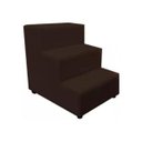 Ver imagem 1 de Escada Escadinha Pet Cachorro 3 Degraus Rampa Suede Grace:marrom