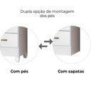 Ver imagem 6 de Guarda Roupa Solteiro Lima 3 Portas 182x82 Cm Branco Flex Moval