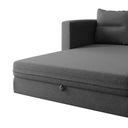 Ver imagem 6 de Sofá Cama 2 Lugares Casal 1,50 Mts Bouclê Luma Matrix Cor:linho Chumbo
