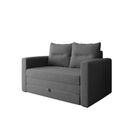 Ver imagem 1 de Sofá Cama 2 Lugares Casal 1,50 Mts Bouclê Luma Matrix Cor:linho Chumbo