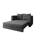 Ver imagem 4 de Sofá Cama 2 Lugares Casal 1,50 Mts Bouclê Luma Matrix Cor:linho Chumbo