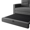 Ver imagem 5 de Sofá Cama 2 Lugares Casal 1,50 Mts Bouclê Luma Matrix Cor:linho Chumbo