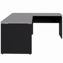 Ver imagem 5 de Mesa de Escritório Escrivaninha L 1,70m Pé Painel F5 Office Cor:cinza Sagrado com Preto