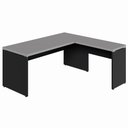 Ver imagem 3 de Mesa de Escritório Escrivaninha L 1,70m Pé Painel F5 Office Cor:cinza Sagrado com Preto
