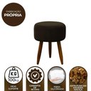 Ver imagem 5 de Puff Banqueta Decorativo Pés Madeira Marrom Escuro