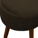 Ver imagem 3 de Puff Banqueta Decorativo Pés Madeira Marrom Escuro