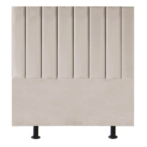 Cabeceira Estofada Cama Box Solteiro 90 Cm Mavie Corino:bege