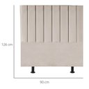 Ver imagem 3 de Cabeceira Estofada Cama Box Solteiro 90 Cm Mavie Corino:bege