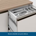 Ver imagem 7 de Cozinha Modulada Completa 4 Peças 6 Portas 4 Gavetas com Paneleiro Duplo Etna Bege/Marrom Claro/Off White