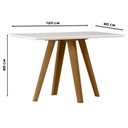 Ver imagem 2 de Mesa de Jantar Mariah 120x80 Cm com Vidro Ype Off White e 4 Cadeiras Mariana Veludo Nude – New Ceval