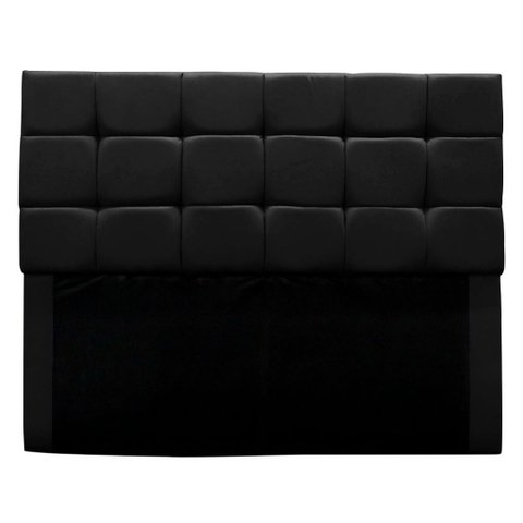 Cabeceira Estofada Cama Box Casal 160 Cm Clara Suede:preto
