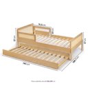 Ver imagem 3 de Conjunto Cama Infantil Reversível e Cama Auxiliar Crescer Casatema MadeiraOriginals Marrom/Carvalho