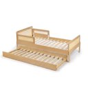 Ver imagem 2 de Conjunto Cama Infantil Reversível e Cama Auxiliar Crescer Casatema MadeiraOriginals Marrom/Carvalho