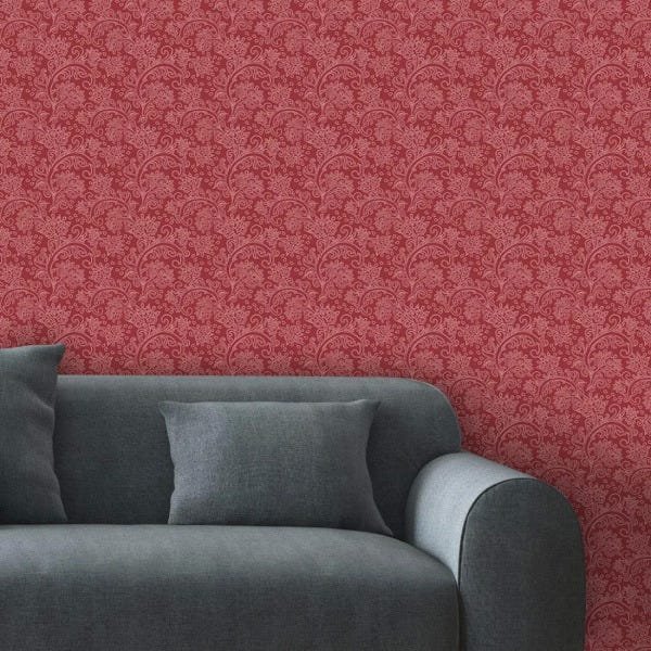 Papel de Parede Adesivo Floral Vermelho 495 - 2