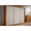 Ver imagem 1 de Guarda Roupas 3 Portas de Correr e 6 Gavetas Paradizzo Gold Cumaru/Fendi - Novo Horizonte