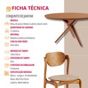 Ver imagem 6 de Sala de Jantar Mesa Ballare 135cm Tampo Laminado Redondo com 4 Cadeiras Solaris Gold