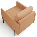 Ver imagem 4 de Kit 2 Poltronas Decorativa para Sala Living Pés Industrial Domani L06 Couro Capuccino - Lyam Decor