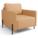 Ver imagem 5 de Kit 2 Poltronas Decorativa para Sala Living Pés Industrial Domani L06 Couro Capuccino - Lyam Decor