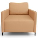 Ver imagem 2 de Kit 2 Poltronas Decorativa para Sala Living Pés Industrial Domani L06 Couro Capuccino - Lyam Decor