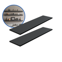Ver imagem 2 de Kit 2 Prateleira Preta 80X20 + Suporte Flutuante Mdf Organizadora Decoração Cozinha Banheiro Sala