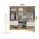 Ver imagem 3 de Guarda Roupa Casal 6 Portas 100% Mdf Nubia Acp Móveis Cinamomo/off White