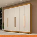 Ver imagem 4 de Guarda Roupa Casal 6 Portas 100% Mdf Nubia Acp Móveis Cinamomo/off White