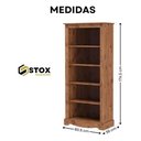 Ver imagem 3 de Estante Multiuso Carvalho em Madeira Maciça:carvalho