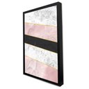 Ver imagem 2 de Quadro Decorativo Caixa Geométrico Mármore Rosa, Branco e Preto Tacolado Moldura Caixa 3cm Madeira C