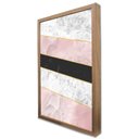 Ver imagem 3 de Quadro Decorativo Caixa Geométrico Mármore Rosa, Branco e Preto Tacolado Moldura Caixa 3cm Madeira C