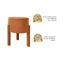 Ver imagem 6 de Kit 2 Puffs  Redondo de Veludo Pés Madeira Terra Cota