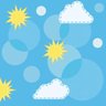 Papel de Parede Adesivo nuvem sol 34869731 - 1