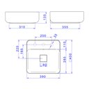 Ver imagem 5 de Cuba De Apoio Deca Slim 40X40 L.11040.M.85 Quadrada Com Mesa Soft Antracite