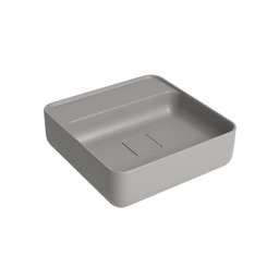 Cuba De Apoio Deca Slim 40X40 L.11040.M.85 Quadrada Com Mesa Soft Antracite - 1