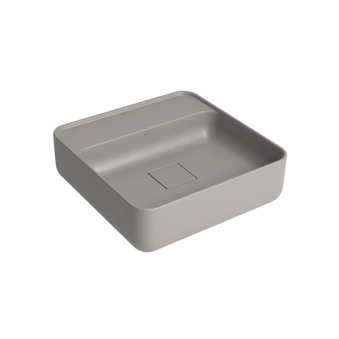 Cuba De Apoio Deca Slim 40X40 L.11040.M.85 Quadrada Com Mesa Soft Antracite
