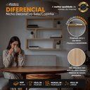 Ver imagem 3 de Nicho de Parede Decorativo Carvalho Zig para Sala Quarto Hall