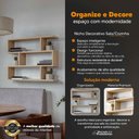 Ver imagem 2 de Nicho de Parede Decorativo Carvalho Zig para Sala Quarto Hall