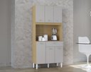 Ver imagem 1 de Armário Kit Kassia 6 Portas 1 Gaveta Variedade de Cores Mdp:off/damasco