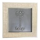 Ver imagem 1 de Quadro Xangô Machado Orixá Madeira Carvalho 13 X13 Cm