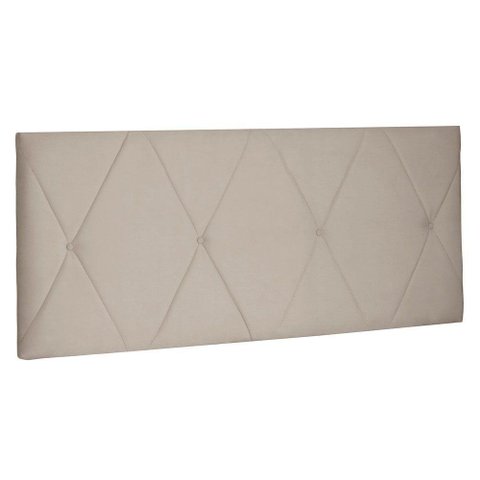 Cabeceira Painel King 1,95m Aquilla Suede Bege