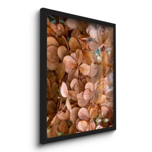Quadro Decorativo Flores Plantas Bege 45x33 C/vidro