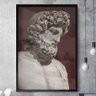 Quadro Decorativo Abstrato Estátua Romana de Perfil-34x49Cm - 1