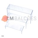 Ver imagem 2 de Prateleira Cubo Acrílico Vitrine 3 Peças 20x15x6mm