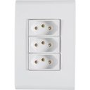 Ver imagem 1 de Conjunto 4x2 com 3 Tomadas 2P+T 20 a 250 V Tramontina Liz Branco