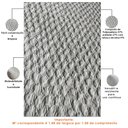 Ver imagem 3 de Tecido Rústico Bouclé Cru Para Poltrona Puff Cabeceira Estofados Decoração T02 Metro - Lyam Decor