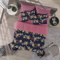 Edredom Portallar Solteiro Malha e Flanela Touch Passion Dupla Face 150mx220m Rose - 1 Edredom Portallar Solteiro Malha e Flanela Touch Passion Dupla Face 150mx220m Rose - 1