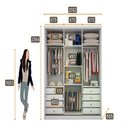 Ver imagem 2 de Guarda Roupa Arezzo 3 Portas 8 Gavetas Cor:branco