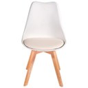 Ver imagem 2 de Cadeira Leda Branca - Charles Eames Wood com Almofada