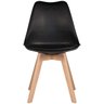 Cadeira Leda Preta - Charles Eames Wood com Almofada - 2