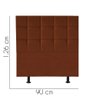 Cabeceira Estofada Espanha 90cm Solteiro Para Cama Box Quarto Suede Terracota Telha - Ahazzo Mó - 2
